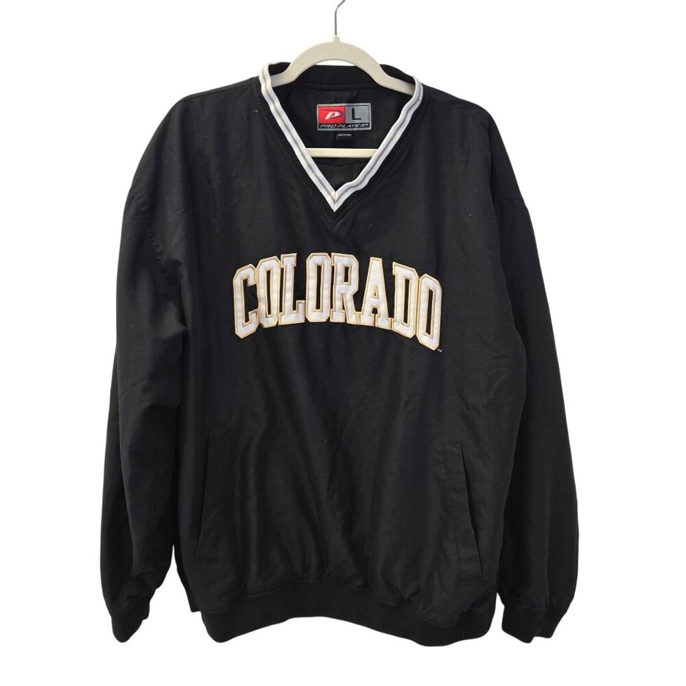 Pro Player Colorado University Branded V-Neck Pullover Windbreaker Jacket Size L